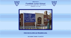 Desktop Screenshot of forefieldjuniors.co.uk